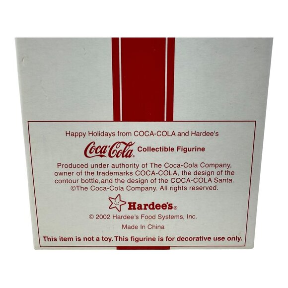 Coca-Cola Hardee’s 2002 Collectible Santa Figurine Bobble Head Holiday with Box - Picture 12 of 15